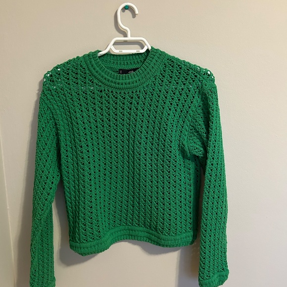 Mango green crochet sweater - Picture 4 of 6
